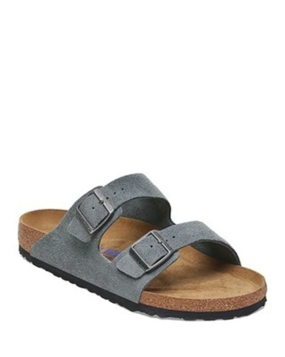 BIRKENSTOCK Arizona Soft Footbed Adjustable Straps Slides Men's 12M Basalt Grey